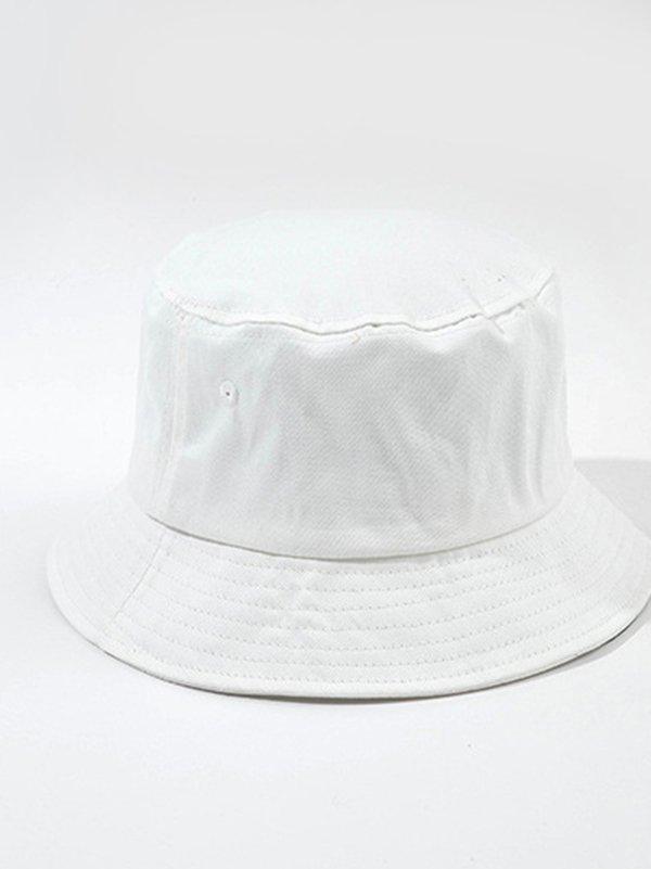 Mojoyce-Solid Color Simple Sun Protection Fisherman Hat