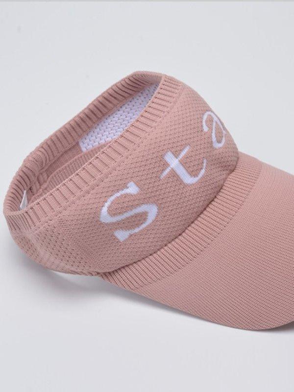 Mojoyce-Solid Color Letter Print Breathable Sports Sun Protection Hat