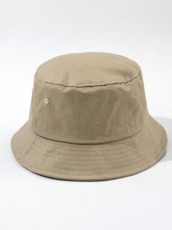 Mojoyce-Solid Color Simple Sun Protection Fisherman Hat