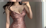 MOJOYCE-Women Summer Sexy y2k Fairy Dress Casual Loose Dress Sexy Low-cut Print Dress