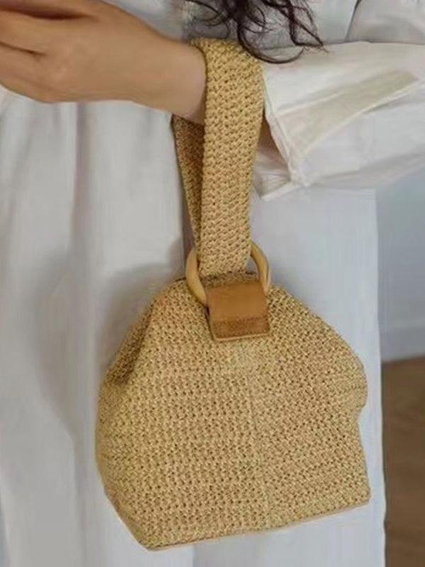 Mojoyce-Casual Simple Weave Handbag