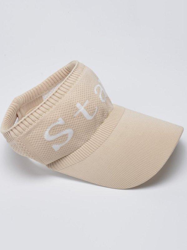 Mojoyce-Solid Color Letter Print Breathable Sports Sun Protection Hat