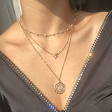 Layered Necklace Women's Layered Silver Gold 21-50 cm Necklace Jewelry 1pc for Daily