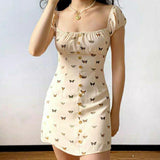 MOJOYCE-Women Summer Sexy y2k Fairy Dress Casual Loose Dress Aesthetic Butterflies Print Mini Dress