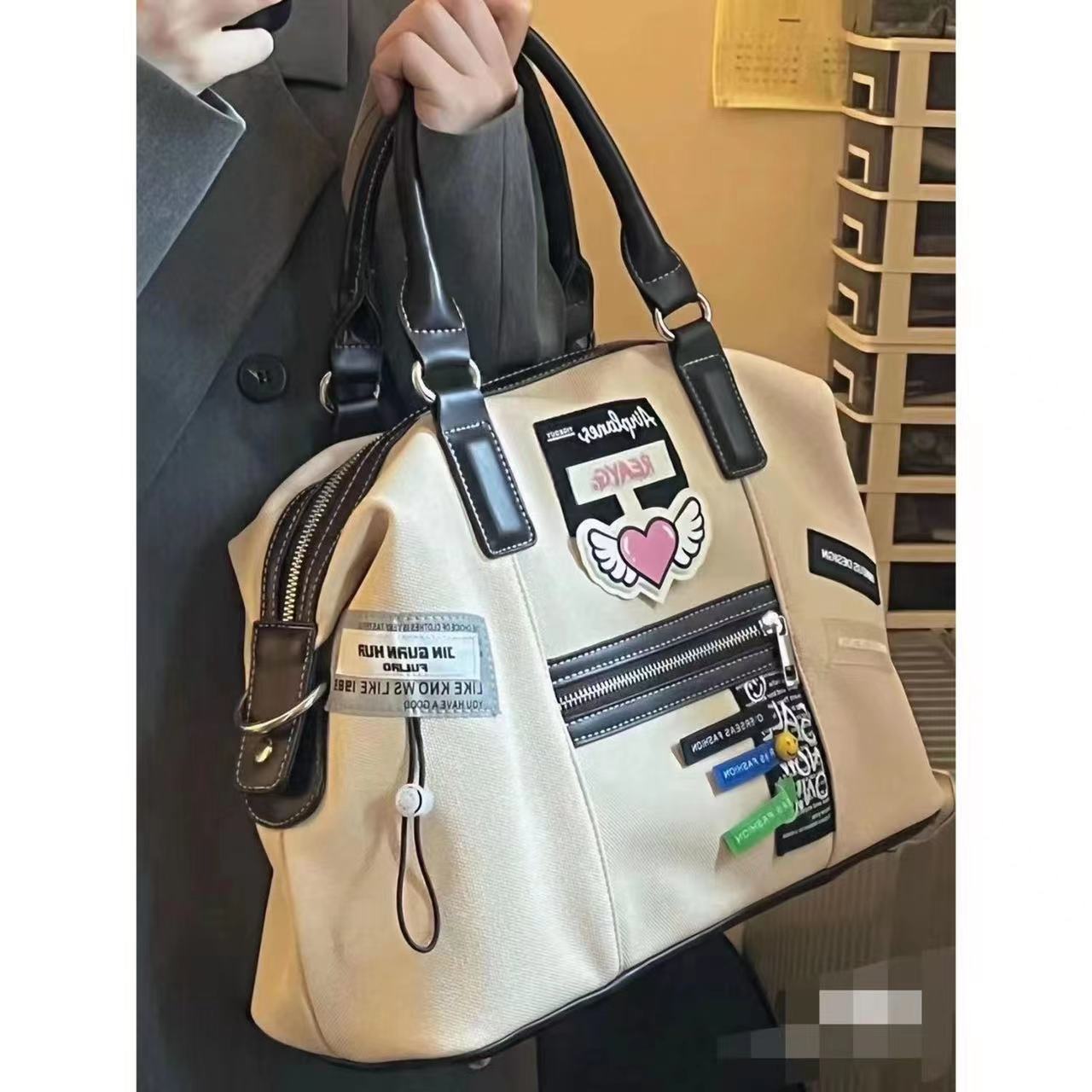 MOJOYCE-Aesthetic Large Canvas Handbag