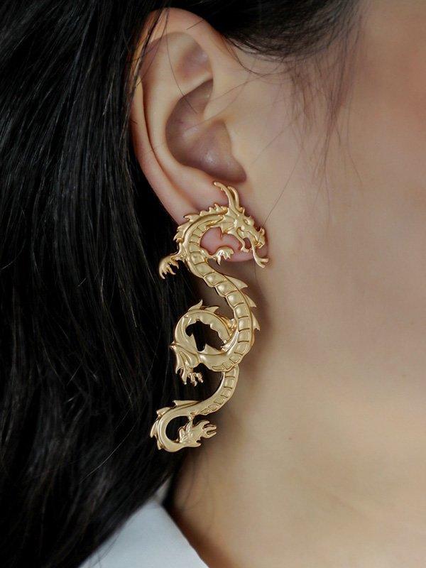 Mojoyce-Original Dragon Sculpture Earrings