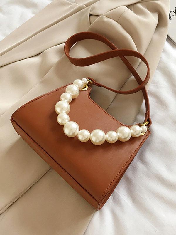 Mojoyce-Simple Pearl Shoulder Bag