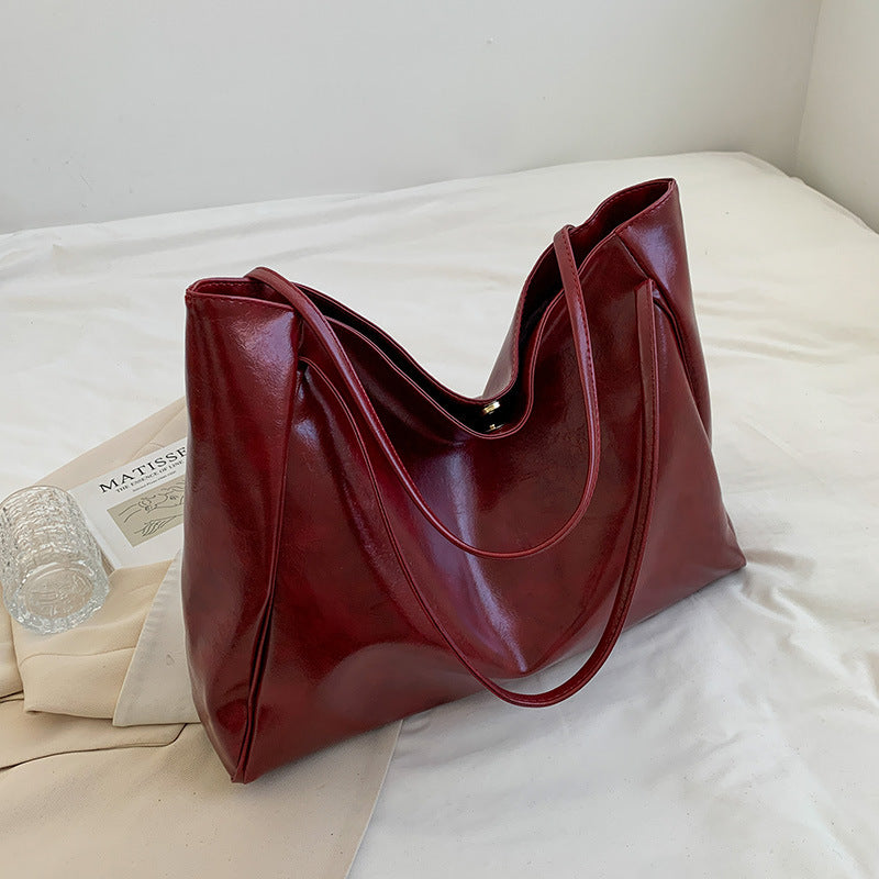 MOJOYCE-The Burgundy Bella Leather Shoulder Bag