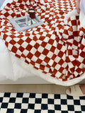 Mojoyce-Soft Checkerboard Sherpa Blanket