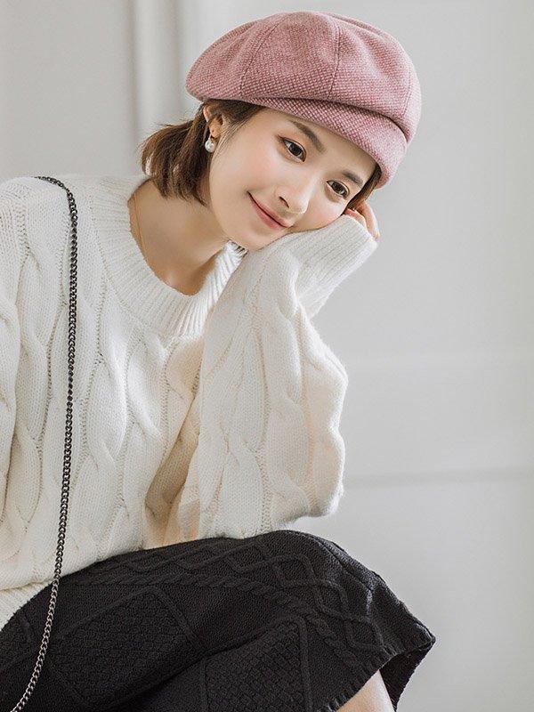 Mojoyce-Personality Striped&Plaid Beret Hat