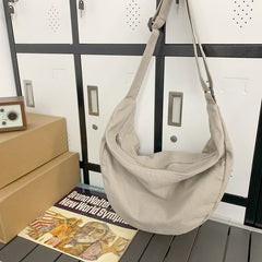 MOJOYCE-Vintage Wash Large Canvas Shoulder Bag