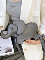 Mojoyce-PU Elephant Shape Shoulder Bag Handbag