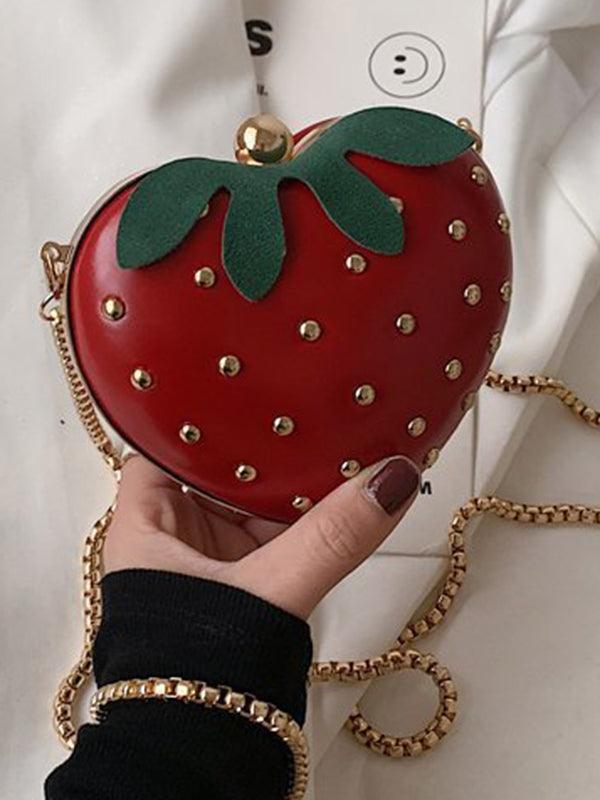 Mojoyce-Urban Strawberry Shape PU Shoulder Bag