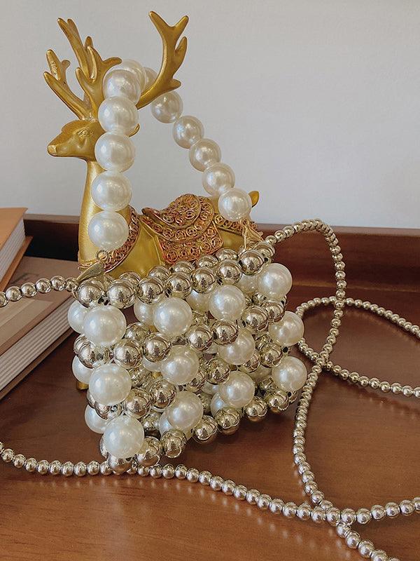 Mojoyce-Stylish Cute Pearl Mini Shoulder Bag