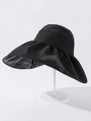 Mojoyce-Casual Pringting Hole Sun-Protection Large Wide Brim Bucket Hat