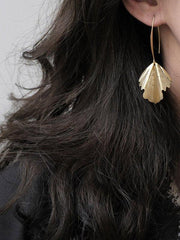 Mojoyce-Retro Simple Leaf Shape Eardrop  Earrings Accessories