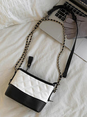 Mojoyce-Stylish Geometry Contrast Color Bag