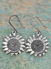 Mojoyce-Retro Sunflower Earrings