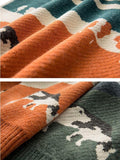 Mojoyce-Farm Land Jacquard Knit Sweater
