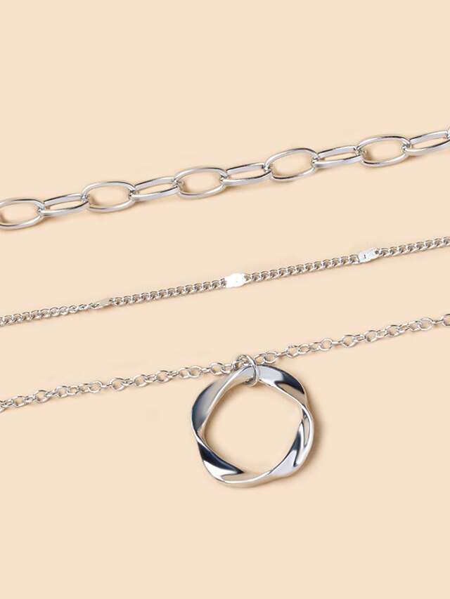 1PC Chain Necklace Layered Necklace For Women's Daily Alloy