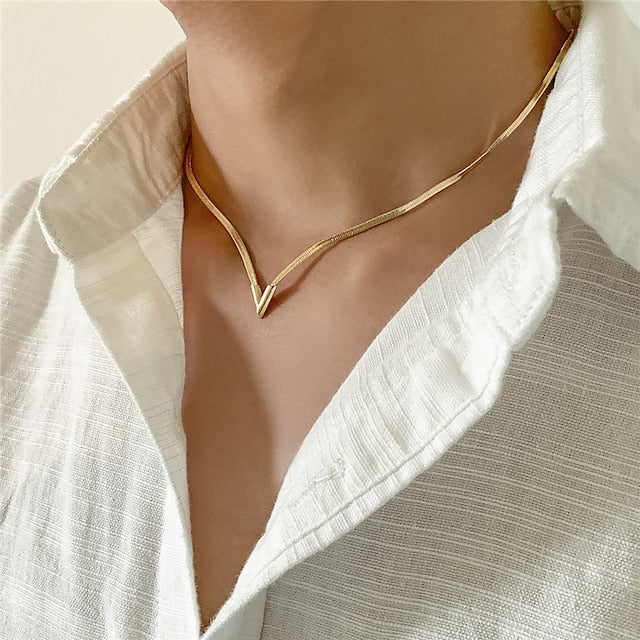 Choker Necklace Copper Men's Simple Luxury Fashion Classic Lucky Cool Wedding irregular Necklace For Wedding Gift Daily / Engagement