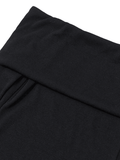 Mojoyce-Off Shoulder Black Ribbed Long Sleeve Knit Top