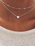 Mojoyce Women's necklace Fashion Outdoor Heart Necklaces