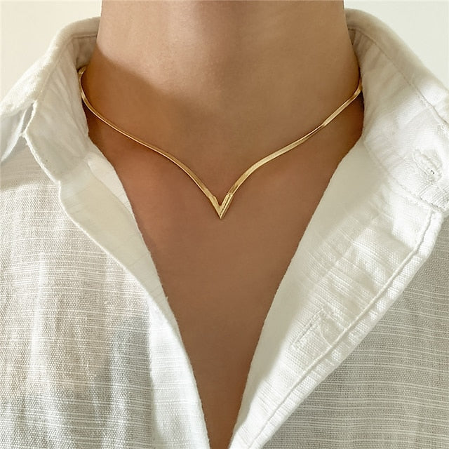 Choker Necklace Copper Men's Simple Luxury Fashion Classic Lucky Cool Wedding irregular Necklace For Wedding Gift Daily / Engagement