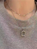 1PC Pendant Necklace Layered Necklace For Women's Street Daily Birthday Party Alloy